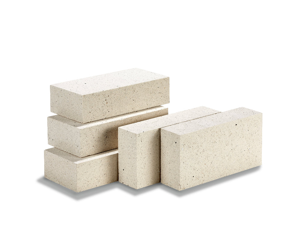 Witte vuurvaste chamottesteen waalformaat 212x105x55mm voor pizzaoven
