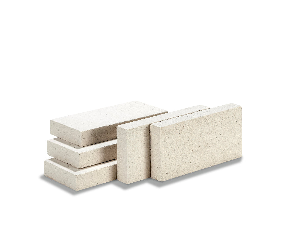 Witte vuurvaste chamottesteen waalformaat 212x105x30mm